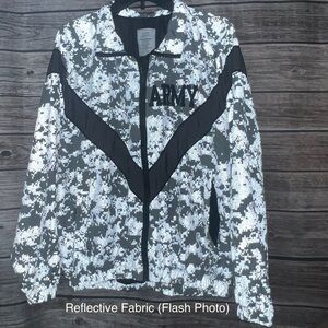 US Army Windbreaker Reflective Grey PFU Size Small